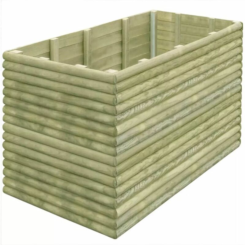 

Arriate de madera de pino impregnada 19 mm 150x106x96 cm