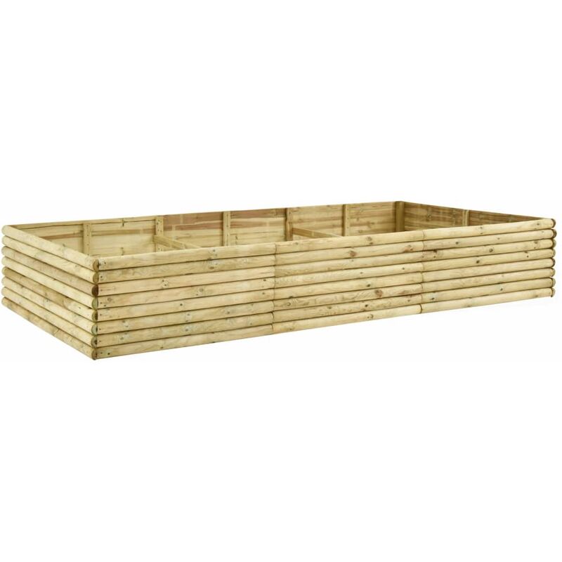 

Arriate de madera de pino impregnada 19 mm 300x150x48 cm