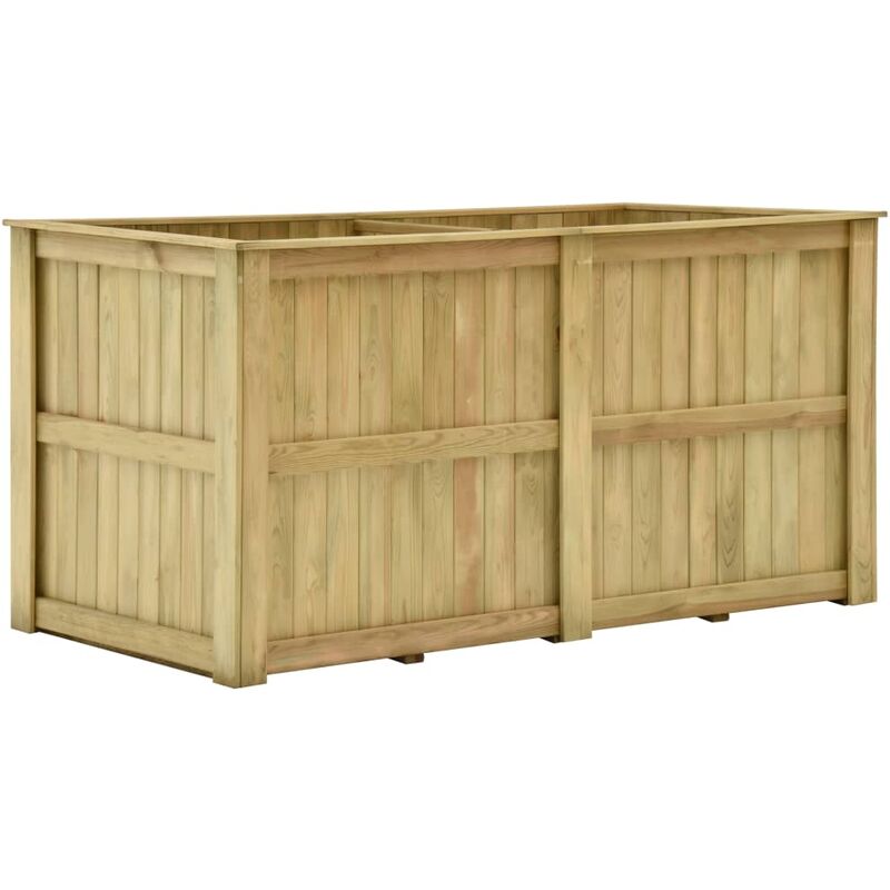 

Arriate de madera de pino impregnada 196x100x100 cm