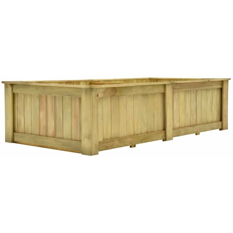 

Arriate de madera de pino impregnada 196x100x50 cm