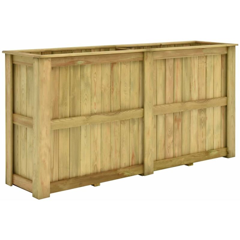 

Arriate de madera de pino impregnada 196x50x100 cm