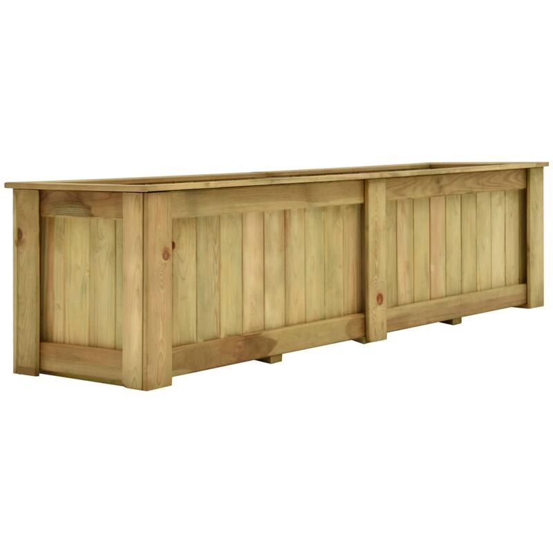 

Arriate de madera de pino impregnada 196x50x50 cm