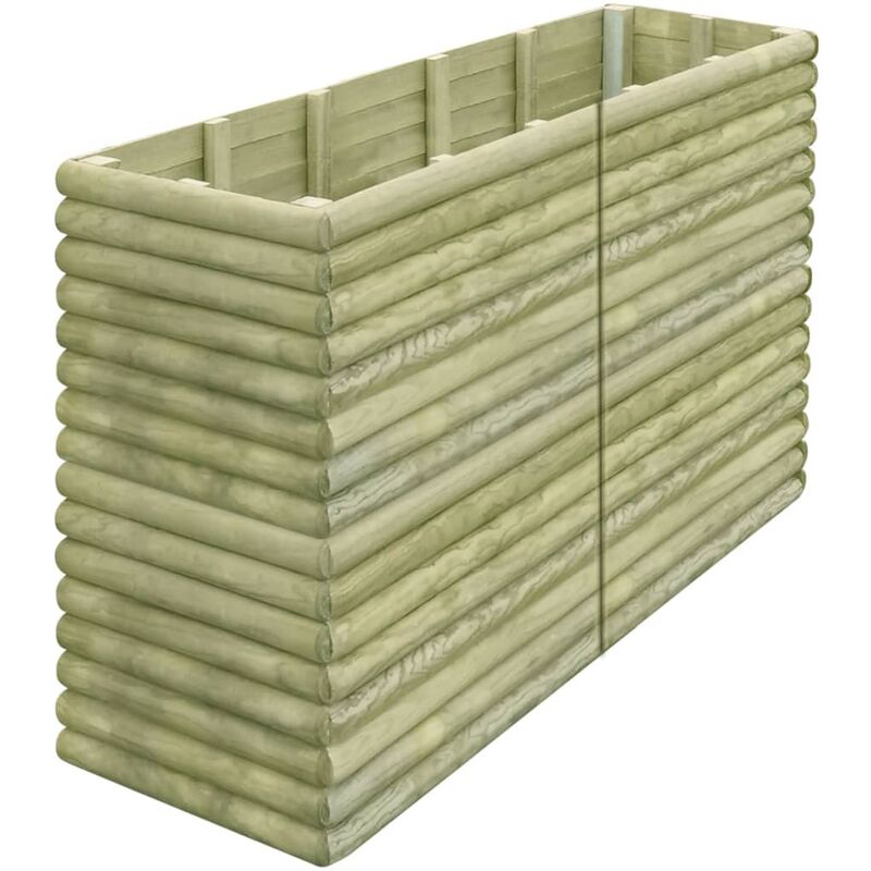 

Arriate de madera de pino impregnada 206x50x96 cm - Verde