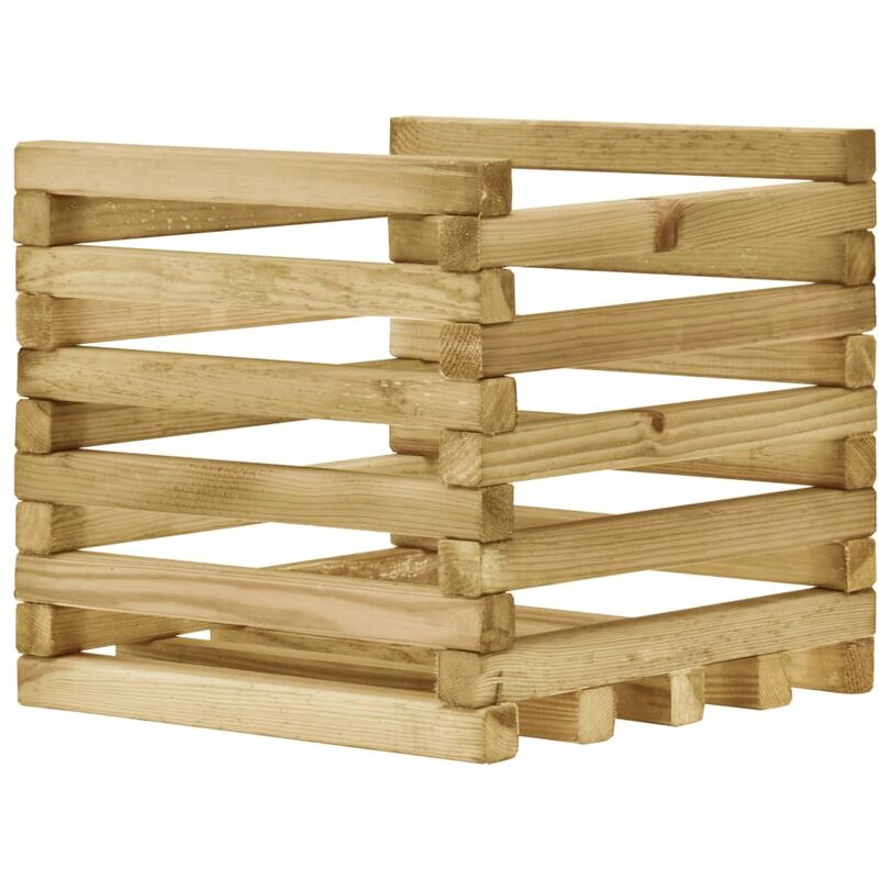

Youthup - Arriate de madera de pino impregnada 40x40x35 cm - Verde
