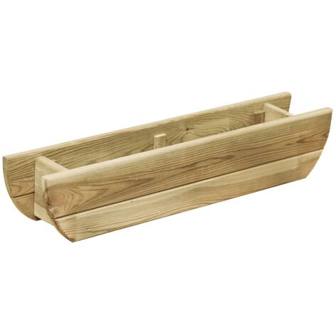 Arriate de madera de pino impregnada 80x16x16 cm vidaXL - Marrón