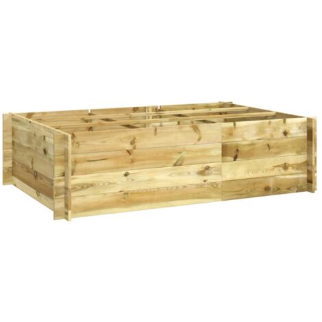 vidaXL Arriate Cuadrado de Madera de Pino Impregnada Macetero Multitalle