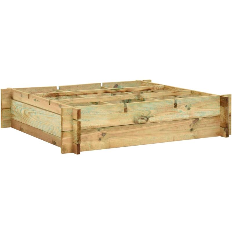 

Arriate de madera impregnada 90x90x20 cm - Marrón