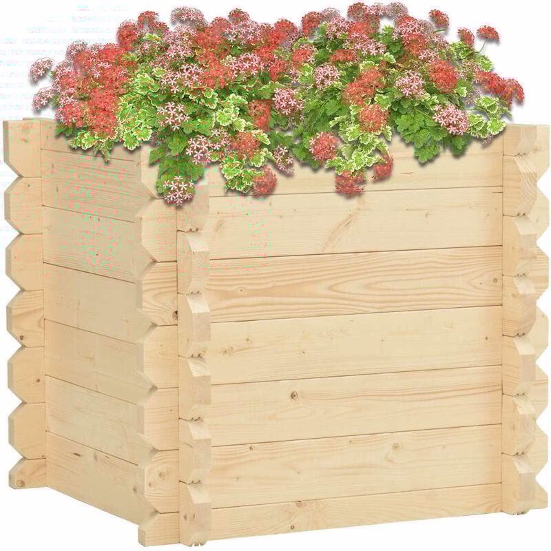 

Arriate de madera maciza de abeto 100x50x87,8 cm 42 mm