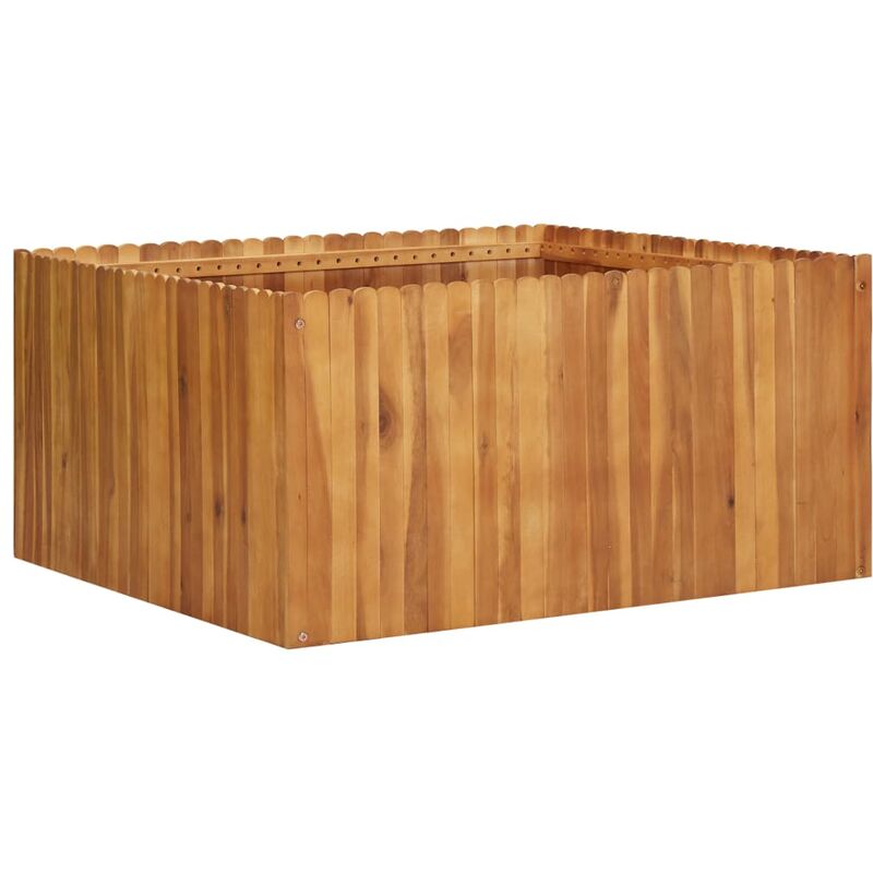 

Arriate de madera maciza de acacia 100x100x50 cm