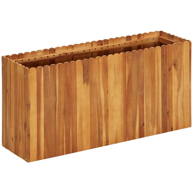 

Arriate de madera maciza de acacia 100x30x50 cm - Marrón