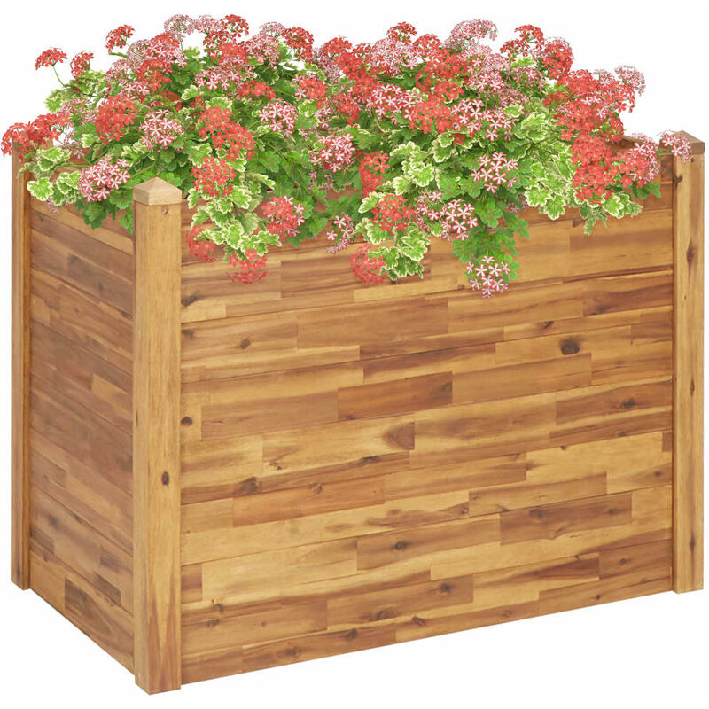 

Arriate de madera maciza de acacia 110x60x84 cm