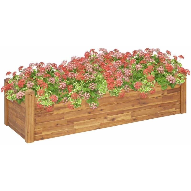 

Arriate de madera maciza de acacia 160x60x44 cm