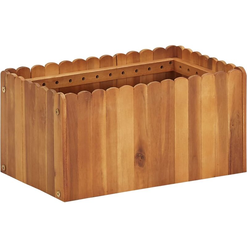 

Arriate de madera maciza de acacia 50x30x25 cm
