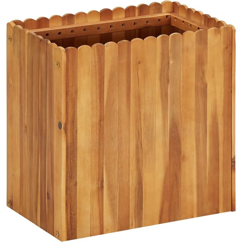 

Arriate de madera maciza de acacia 50x30x50 cm - Marrón