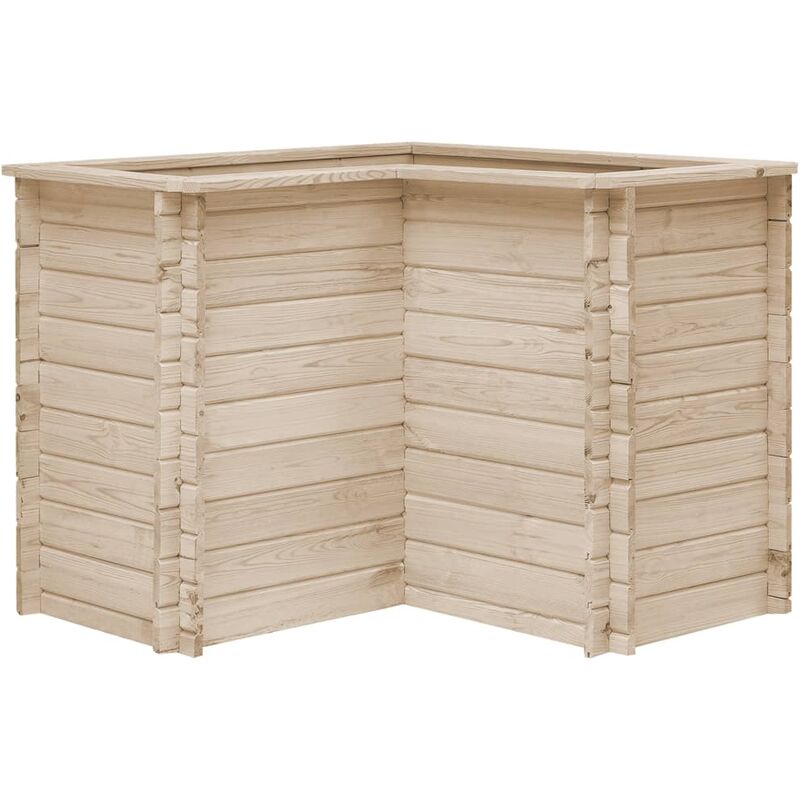 

Arriate de madera maciza de pino 100x100x80 cm