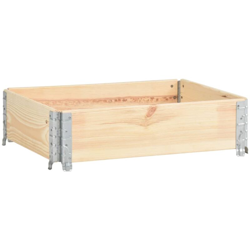 

vidaXL Arriate de madera maciza de pino 60x80 cm - Marrón