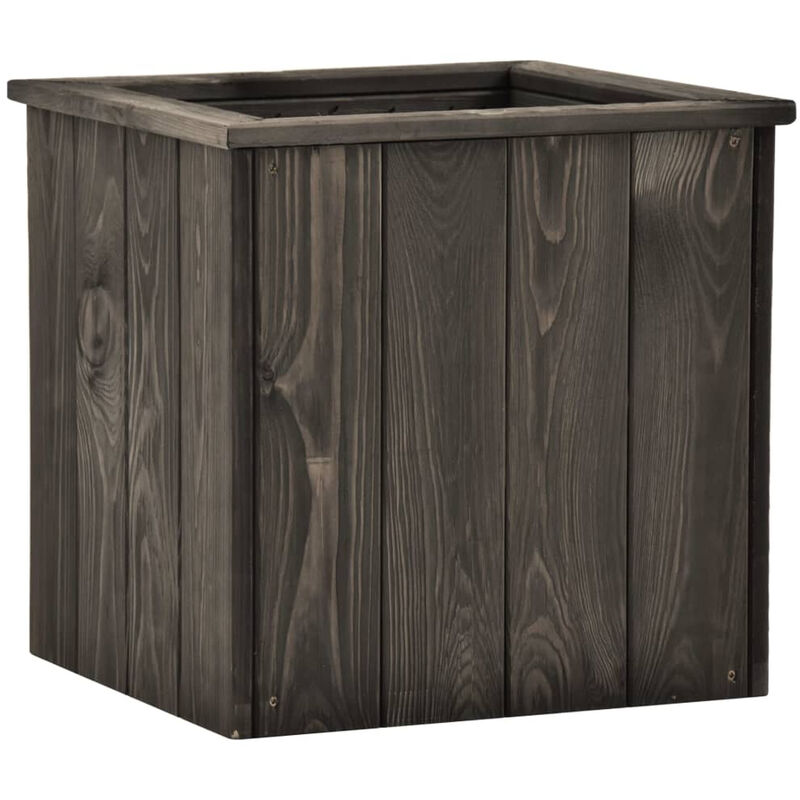 

Asupermall - Arriate de madera maciza de pino gris oscuro 38x41x40 cm