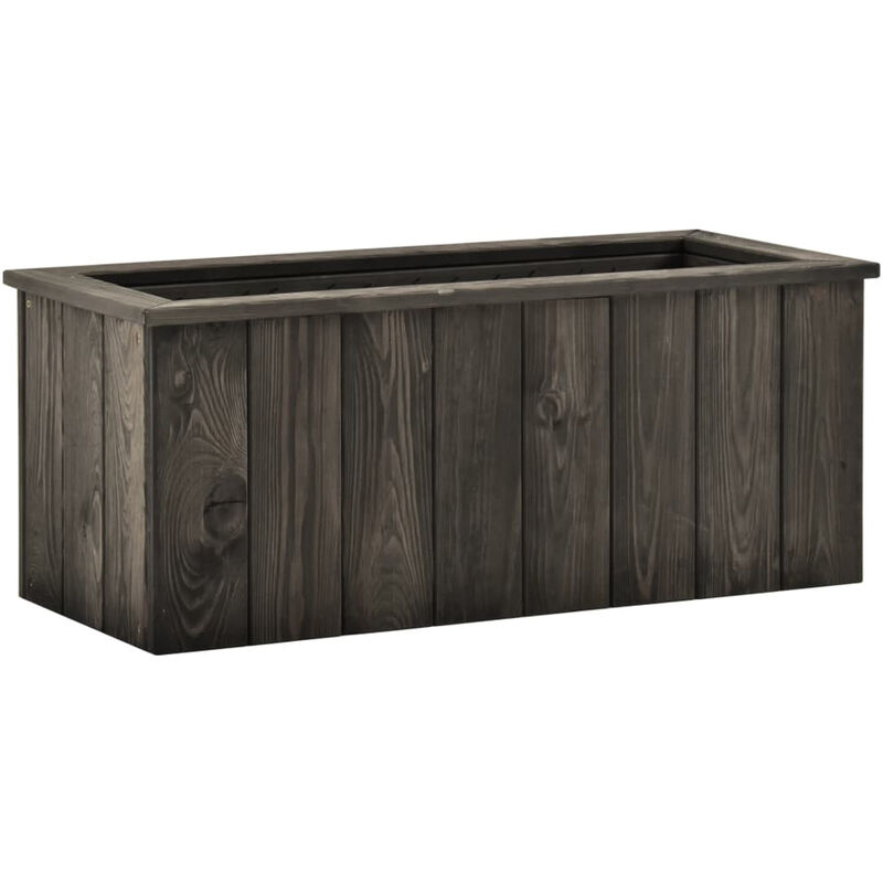 

Asupermall - Arriate de madera maciza de pino gris oscuro 74x32x30 cm