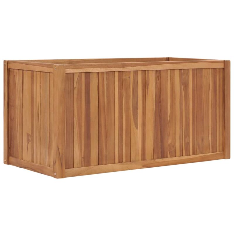 

Arriate de madera maciza de teca 100x50x50 cm