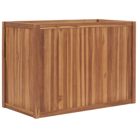 Arriate de madera maciza de teca 100x50x70 cm