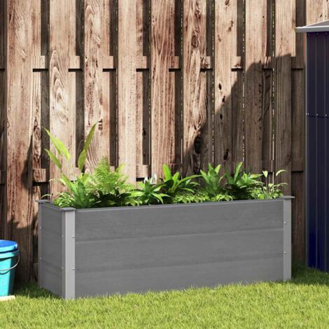 Arriate de WPC gris 150x50x54 cm