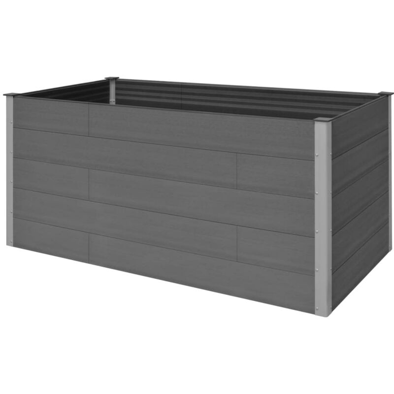 

Arriate de WPC gris 200x100x91 cm