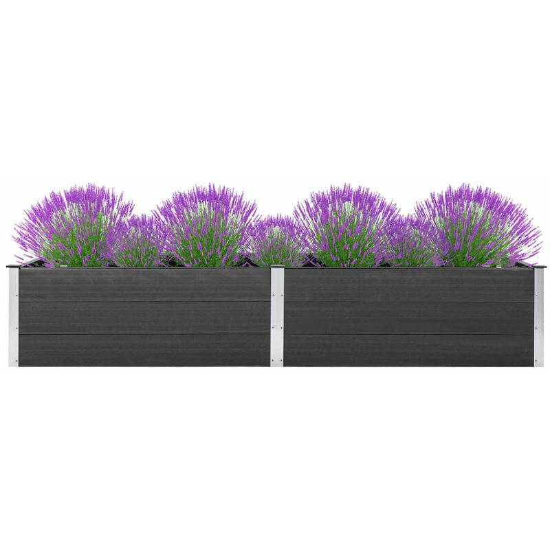 

Arriate de WPC gris 300x100x54 cm