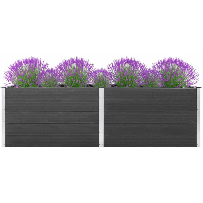 

Arriate de WPC gris 300x50x91 cm