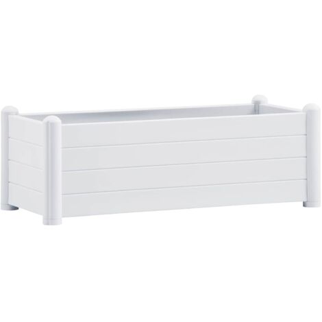 Arriate elevado de jardín PP blanco 100x43x35 cm vidaXL