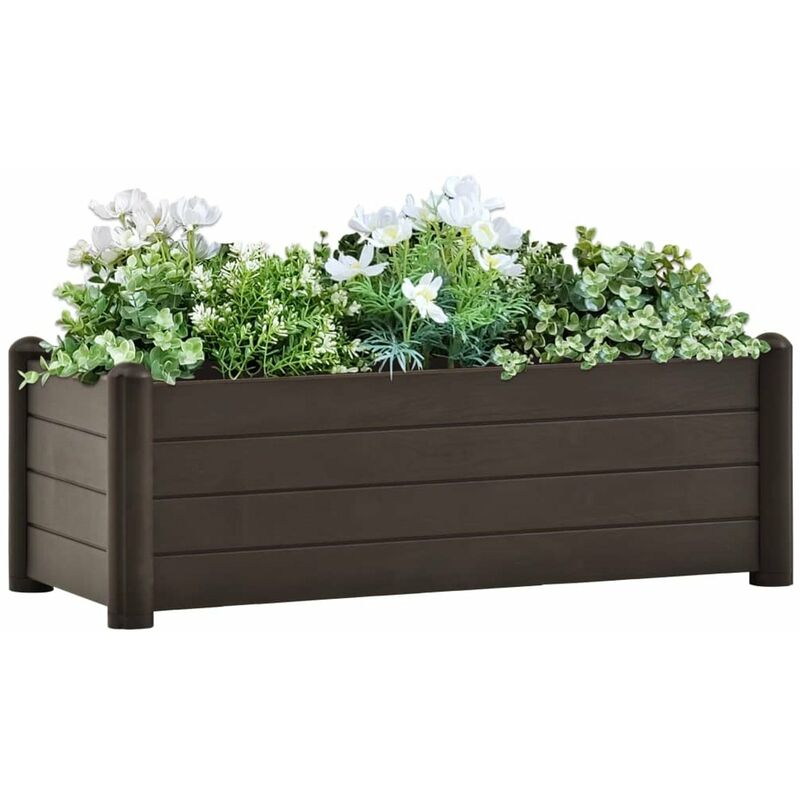 

Arriate elevado de jardin PP color moca 100x43x35 cm