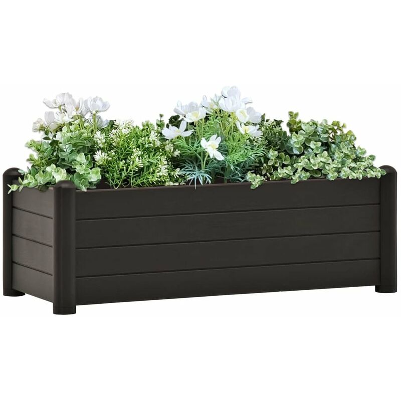 

Arriate elevado de jardin PP gris antracita 100x43x35 cm