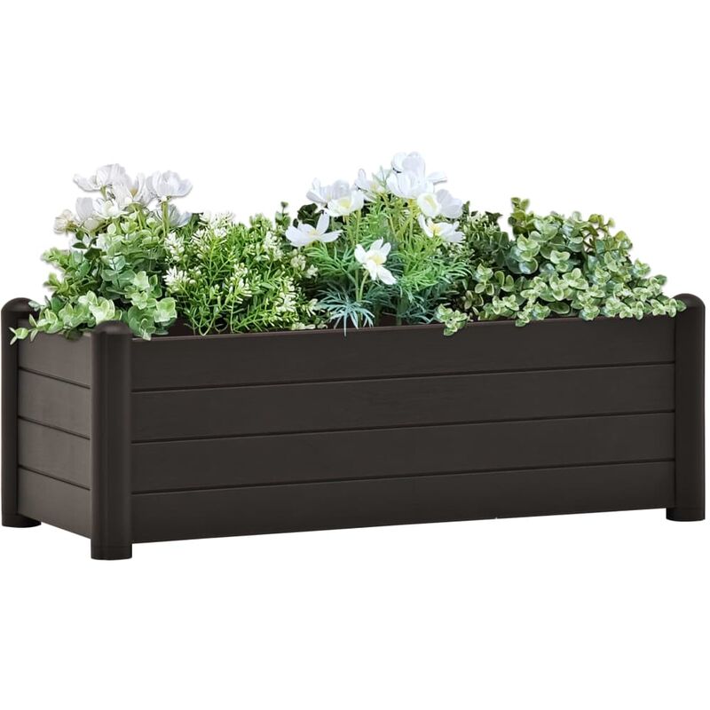 

Arriate elevado de jardín PP gris antracita 100x43x35 cm - Antracita