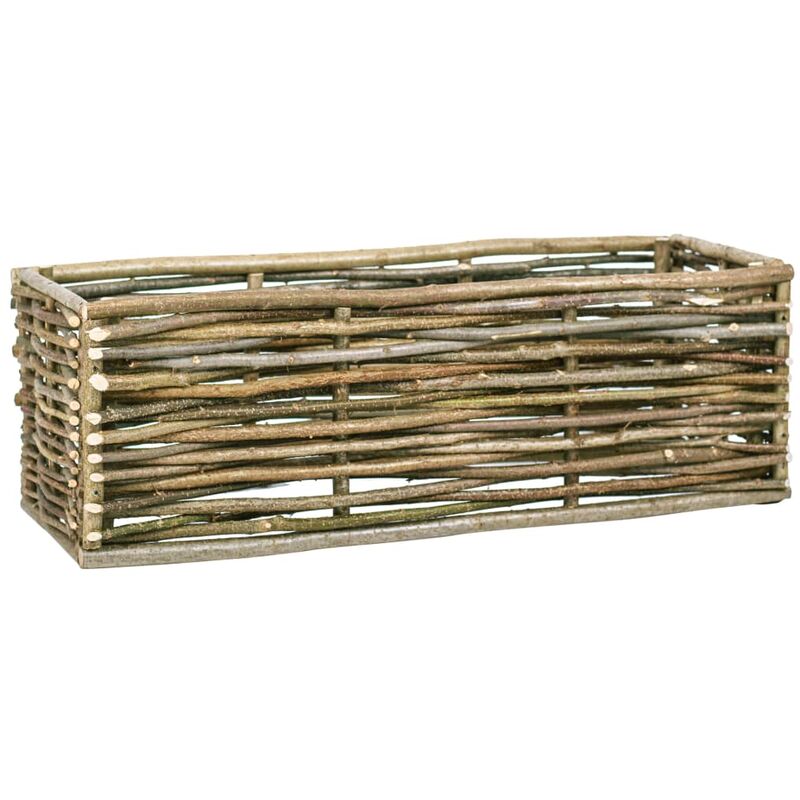 

Arriate elevado de madera de avellano 120x40x40 cm - Marrón