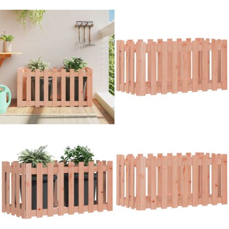 Arriate elevado jardín valla madera maciza Douglas 100x50x50 cm - Jardín - Madera maciza