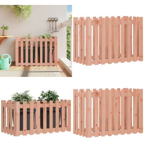 Arriate elevado jardín valla madera maciza Douglas 100x50x70 cm - Jardín - Madera maciza