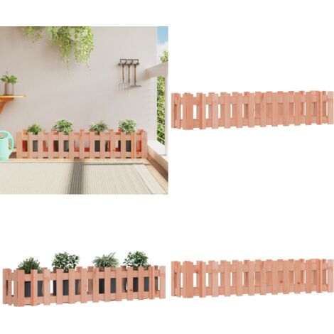 Arriate elevado jardín valla madera maciza Douglas 150x30x30 cm - Jardín - Madera maciza