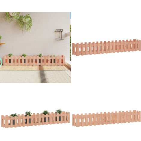 Arriate elevado jardín valla madera maciza Douglas 200x30x30 cm - Jardín - Madera maciza