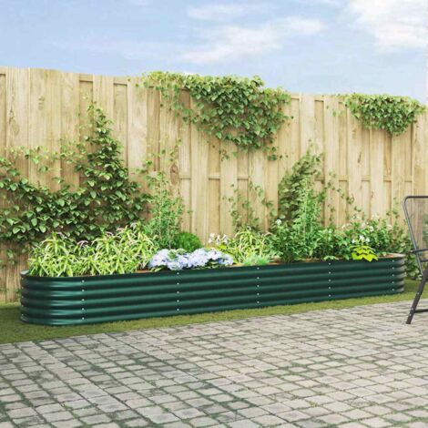 Arriate elevado Verde 400 x 80 x 44 cm Acero