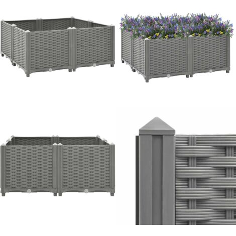 Arriate polipropileno 80x80x38 cm - Maceta de polipropileno - Maceta para flores