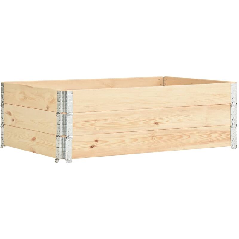 

Arriates de madera maciza de pino 3 unidades 50x150 cm