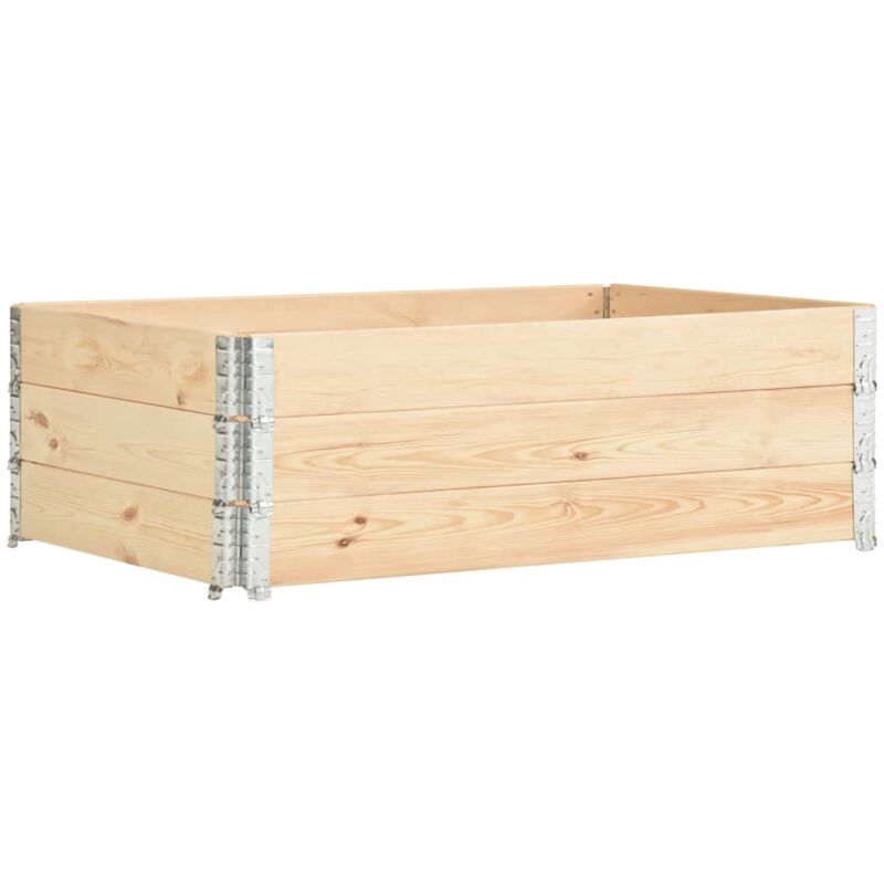 

vidaXL Arriates de madera maciza de pino 3 unidades 50x150 cm - Marrón