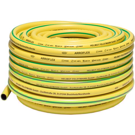 FELDTMANN ARROFLEX 1 Trikotgewebeschlauch PVC, gelb, 1'', 25 m lang 633025 M
