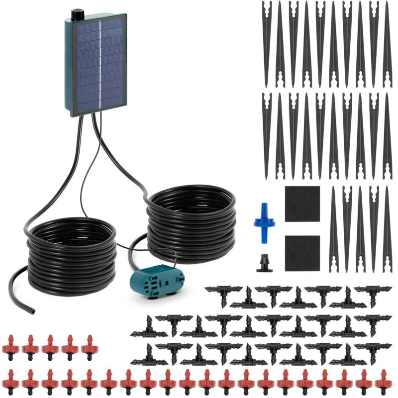 Hillvert - Arrosage automatique solaire Pompe arrosage solaire Goutte-à-goutte x25