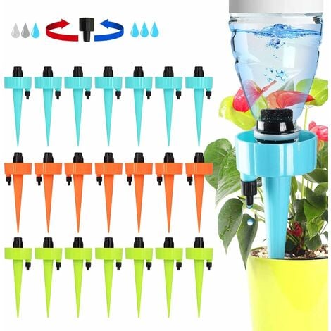 Arrosage Goutte à Goutte, 21 Pcs Irrigation Goutte à Goutte avec SystèMe D'Arrosage à LibéRation Lente, Irrigation Goutte à Goutte Kit pour Les Plantes D'IntéRieur Et D'ExtéRieur (Couleur aléatoire)