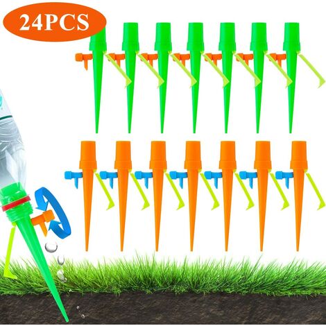 Arrosage Goutte à Goutte Automatique Réglable Système d'Irrigation Goutte à Goutte Distributeur d'Arrosager Kit d'Arrosage pour Bonsaï Jardinage Intérieur Extérieur 24PCS avec 1Aiguille