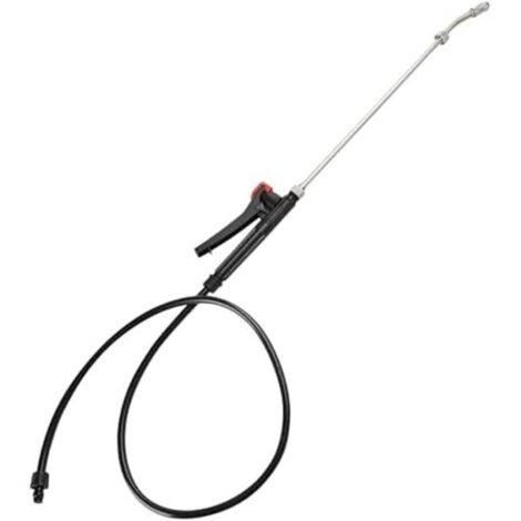 Arrosage pour LANCE, lance pulverisateur, pulvérisateur de jardin en acier inoxydable avec tuyau de 1,1 m pour paniers suspendus à eau, arbustes, noir et rouge