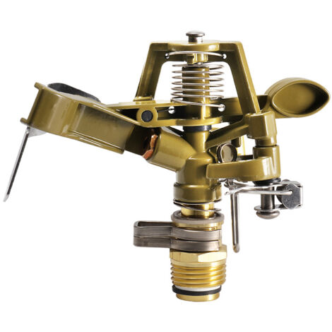 Arroseur à bascule pour irrigation agricole 1/2" avec buse rotative à 360 degrés et jet d'arrosage pour l'irrigation des jardins et des cultures.-AquaForge