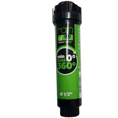Arroseur à turbine réglable 10 cm – Portée 3,4 à 4,6 mètres – Jet ajustable 1° à 360° – Pour espaces extérieurs – Rain