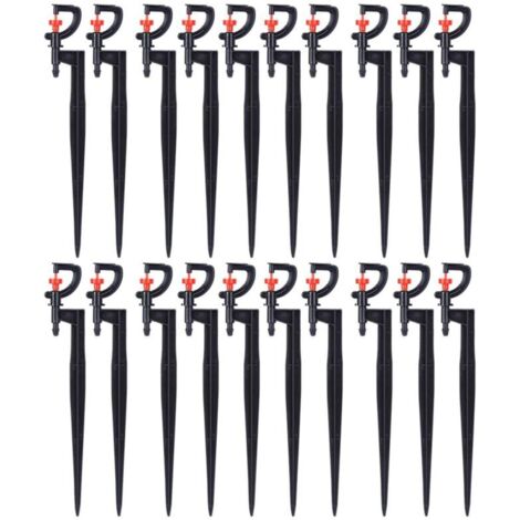 Arroseur d'arrosage, 20 pièces, Micro - arroseur Rotatif à 360 degrés de Type G, pour l'irrigation de la pelouse de Serre de Jardin avec Tuyau d'irrigation 4/7