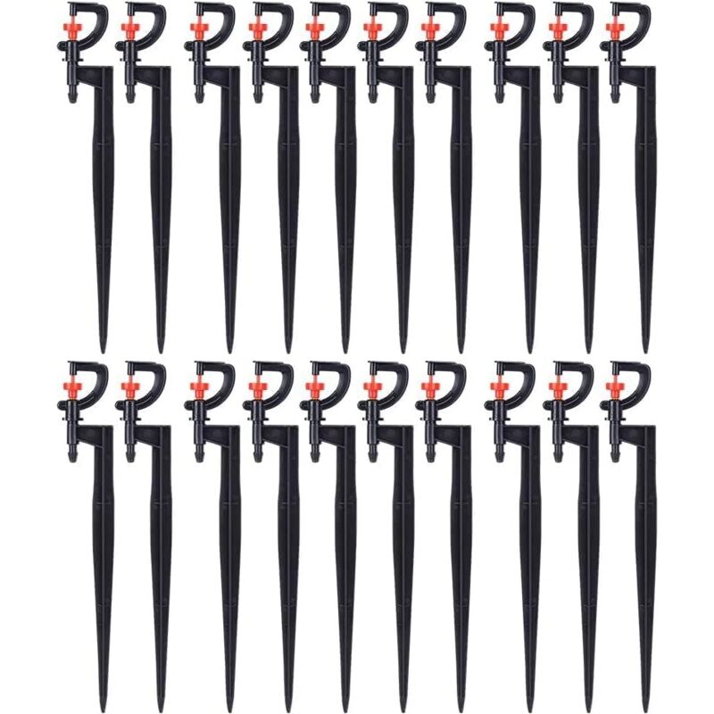 Arroseur d'arrosage, 20 pièces, Micro - arroseur Rotatif à 360 degrés de Type G, pour l'irrigation de la pelouse de Serre de Jardin avec Tuyau